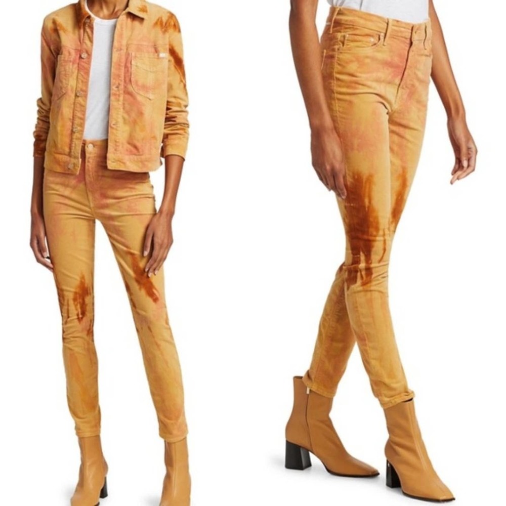 NWT Mother High Waisted Looker Corduroy Jeans Size 30 color Hopscotch